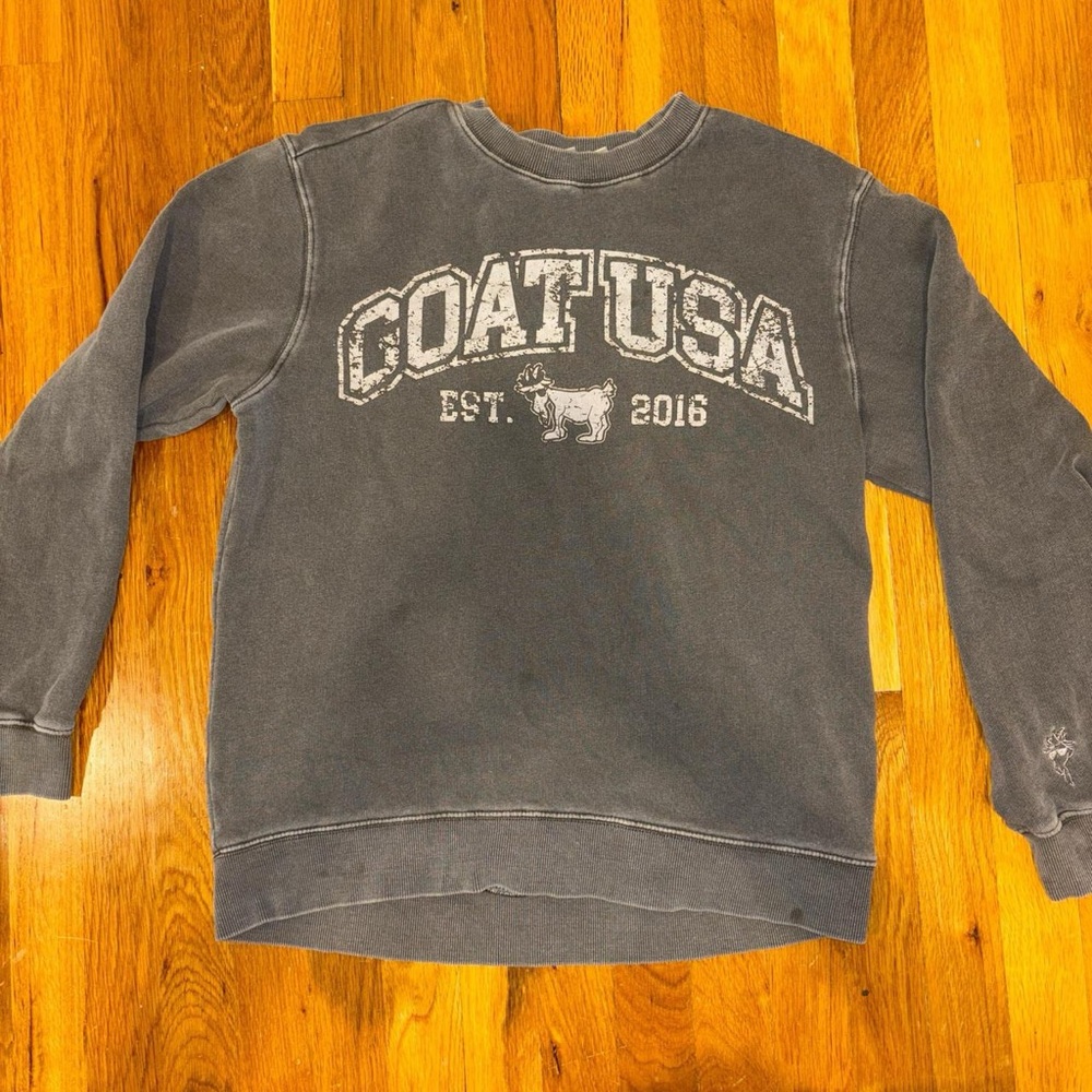 GOAT USA Men's Charcoal Crewneck Sweater
